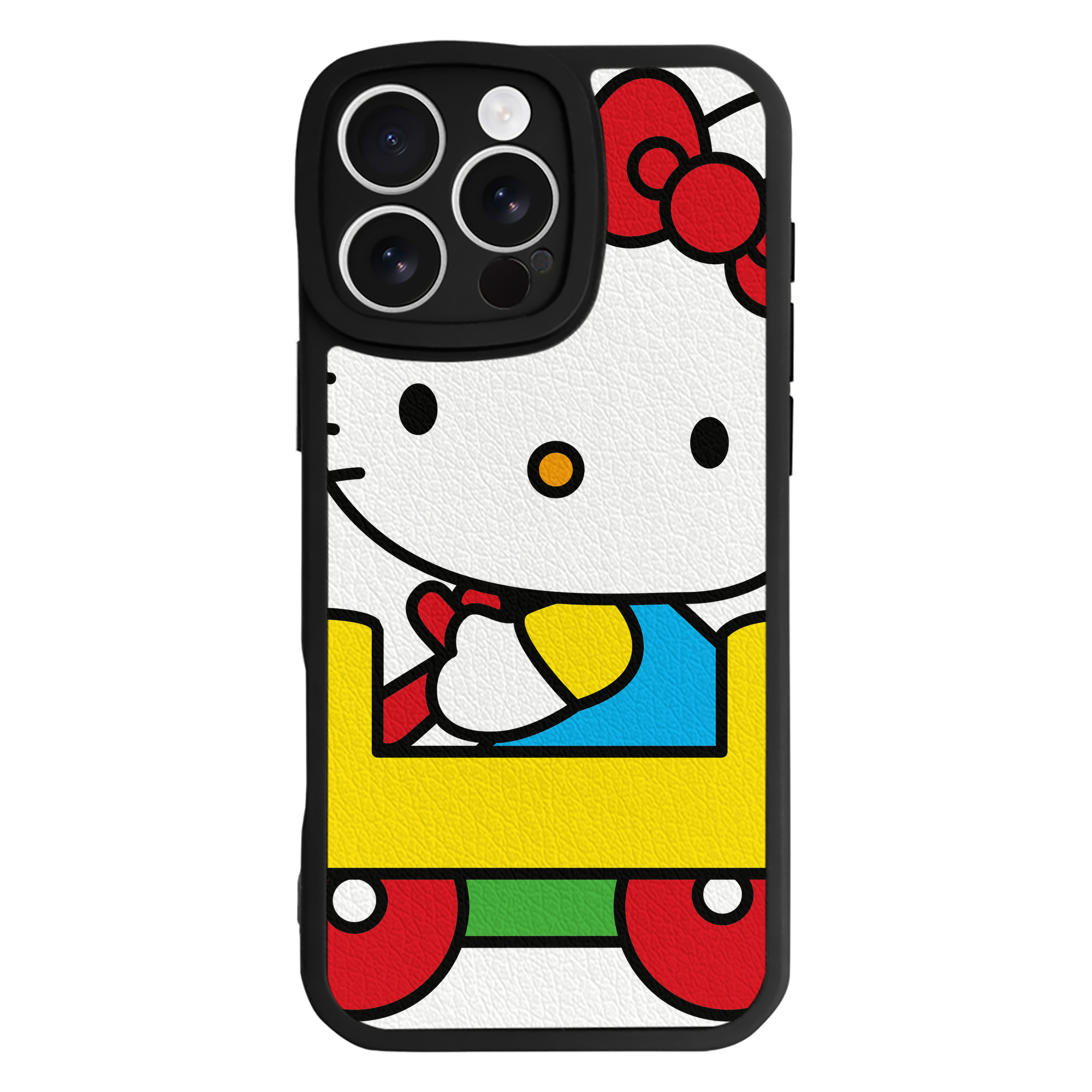 （画像用） Hello Kitty ハローキティ 【iPhone 16シリーズ対応】シリコンスマホケース（レザー調） 材質：シリコン